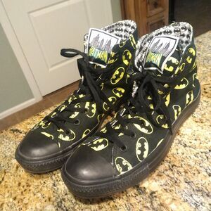 Rare Converse Chuck All Star Batman Gotham City Black Shoes Sz 11M/13W 140151F